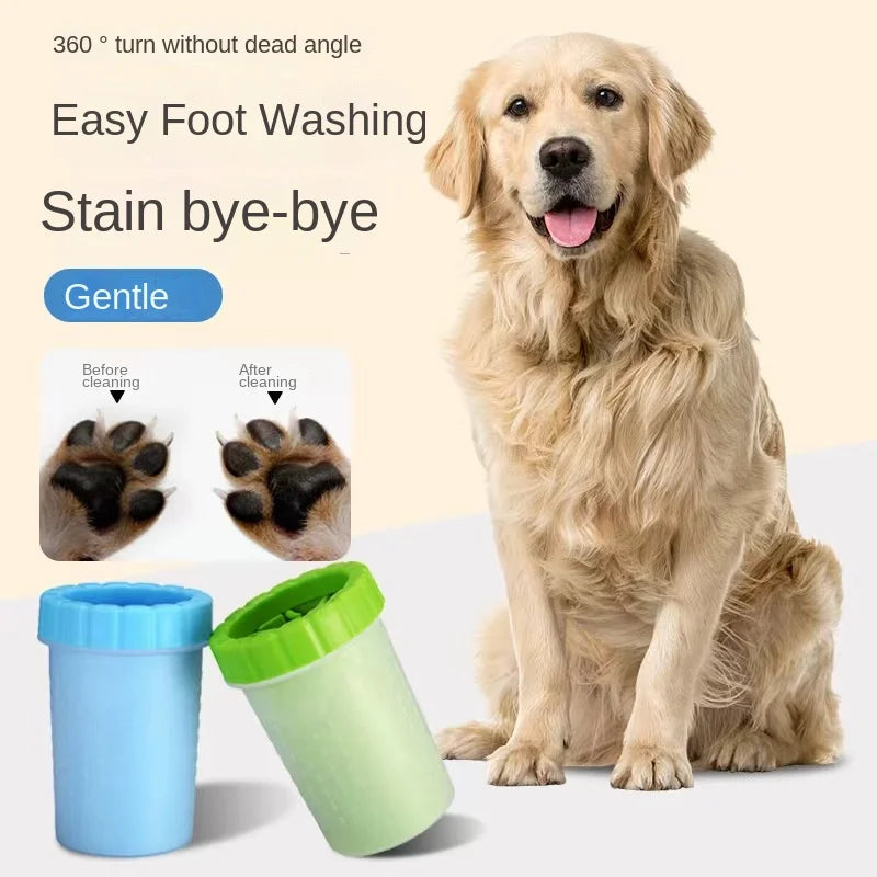 Pet Foot Washing Cup Dog Bath Pet Beauty Cleaning Wipe Free Automatic Foot Portable Cat Dirty Paw Cleaning Wash Brush Cup