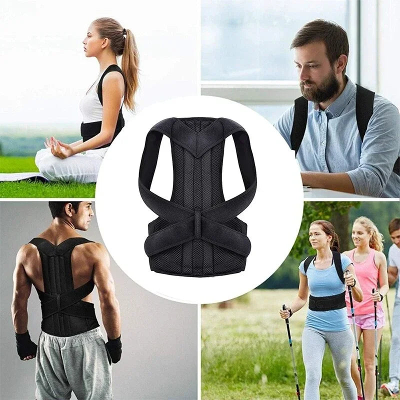 Achieve  Posture with Adjustable, Breathable Polyester Posture Corrector - Universal Fit for Pain Rel